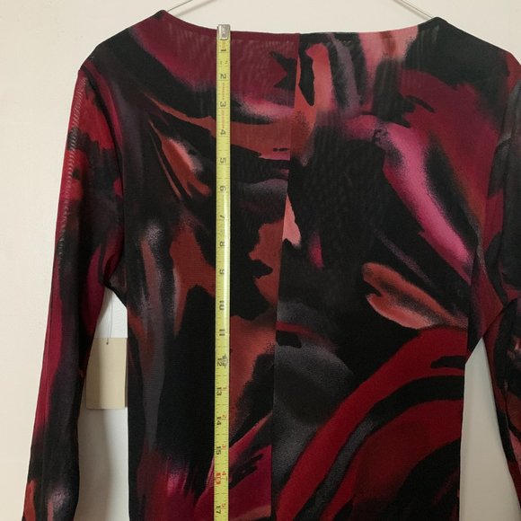 Gorgeous Coldwater Creek Wine, Black, Multi Cross Wrap Blouse Top NWT - Size S - Picture 4 of 8